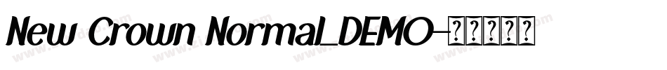 New Crown Normal_DEMO字体转换
